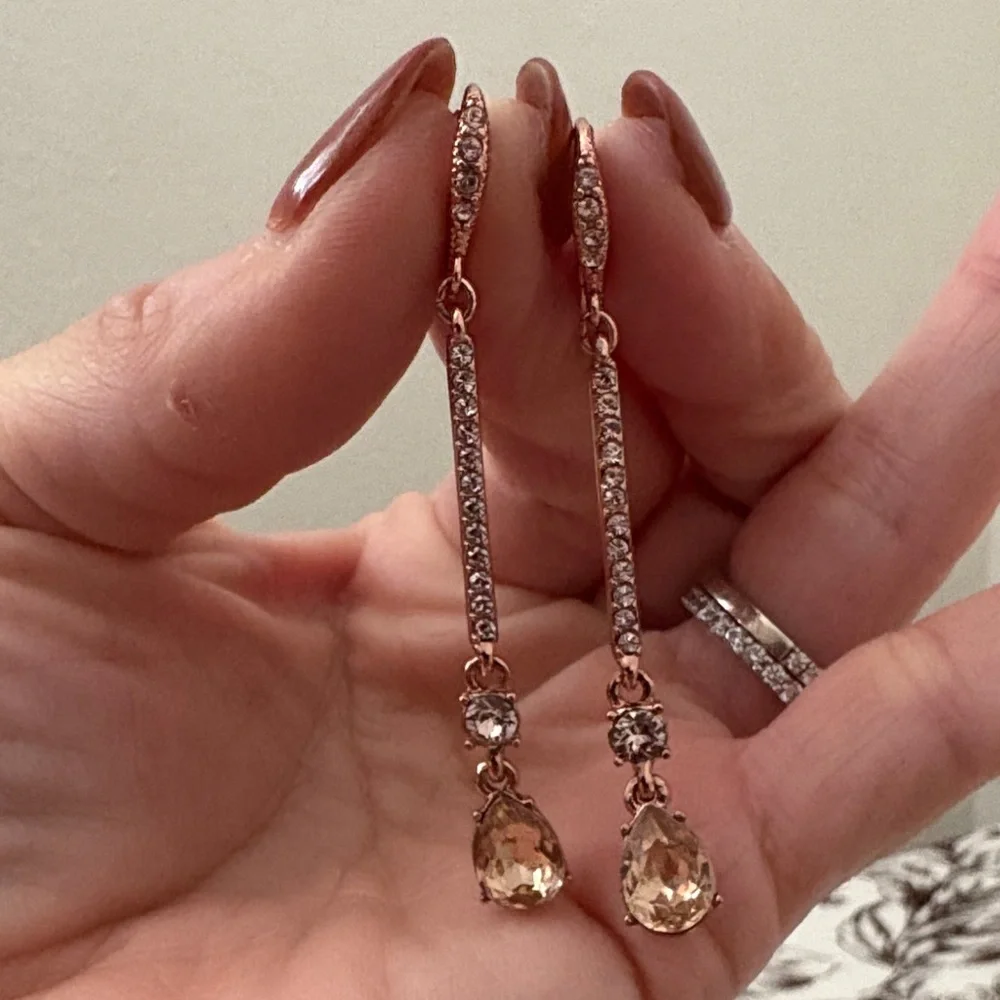 Givenchy Rose Gold Drop Earrings - Picture 2 of 6